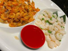 油爆虾拼虾仁-上海1号私藏菜(静安店)