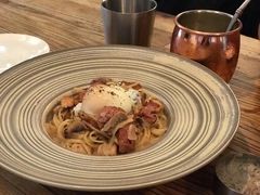 奶油培根意面配水波蛋-Cyclus Craft Kitchen薩克思手工厨房