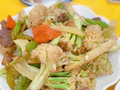 菜花炒牛肉-汤氏美食台山水步特色黄鳝饭(龙津东路店)