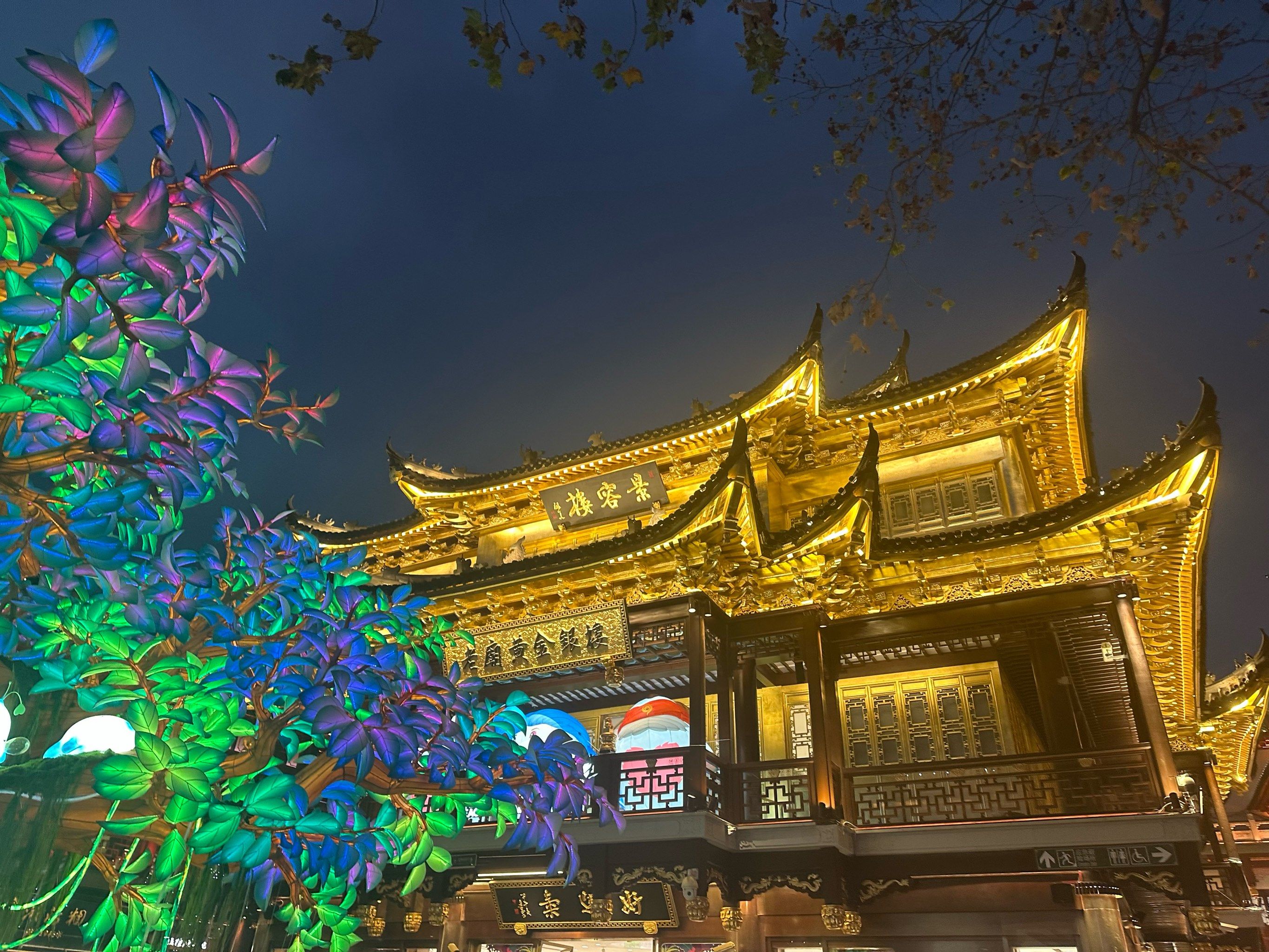 人生第一次夜游豫园