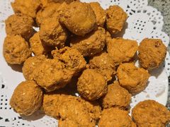 炸豆腐丸子-华盛园卷子王农家菜水库鱼