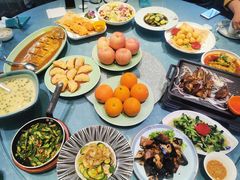 -海派美食·家宴海鲜青岛菜·石锅鲽鱼头(东方城店)