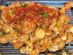 铁板麻辣奶油小龙虾-桃太郎创作料理(大坪店)