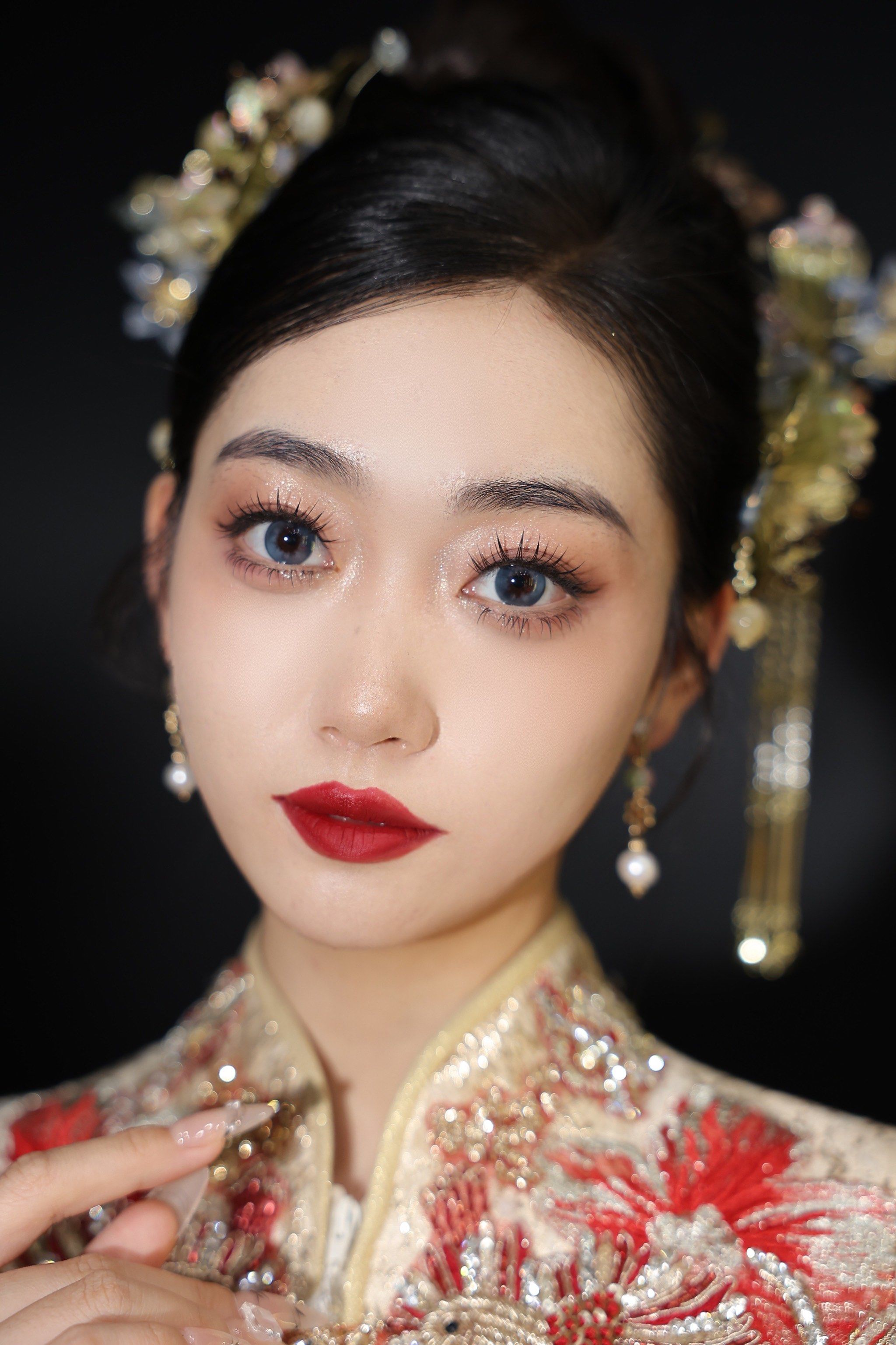中式新娘发型探索青岛婚庆