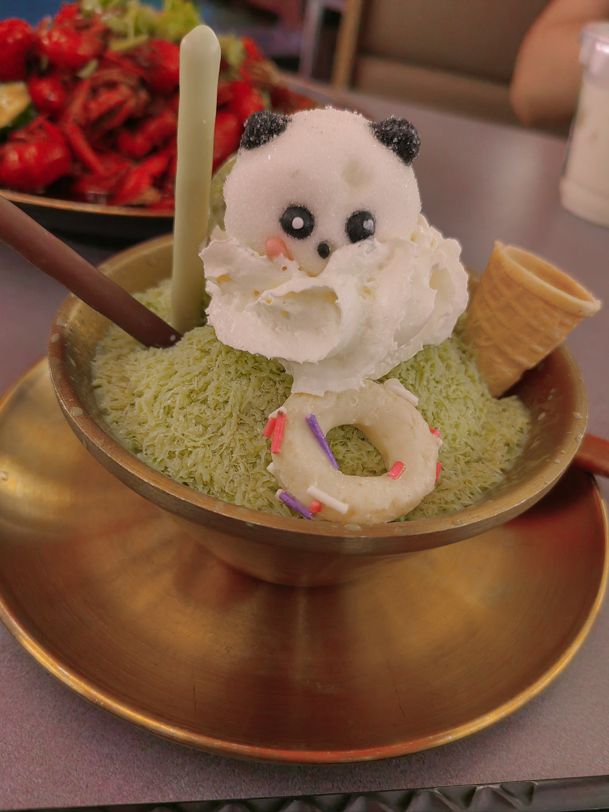 熊猫冰淇淋非常可爱,肉非常好吃!下次再