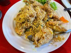 咸蛋黄焗虾-大树下海鲜饭店