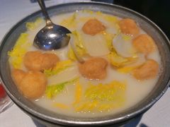 浓汤手打鱼腐娃娃菜-旺顺阁鱼头泡饼(小红门店)