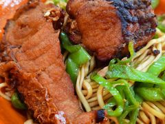 熏鱼青椒肉丝干挑面-五村饭店