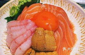 Salmon, Sweet Shrimp, and Sea Urchin