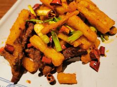 牛肉干炒藕条-云海肴·汽锅鸡·云南菜(天山百盛优客店)