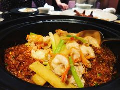 葱姜粉丝沼虾煲-杭州西子湖四季酒店·金沙厅