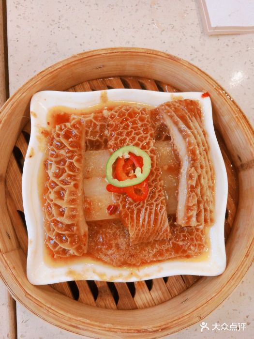 点都德聚福楼沙爹酱蒸金钱肚图片