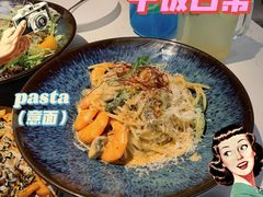 芝士蘑菇鲜虾意大利面-BE BRIGHT KITCHEN(正佳广场店)