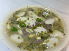 雪菜竹笋丝年糕-何永光123鲜牛肉馆(1号店)