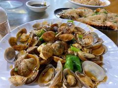 姜葱炒花甲-七鲜渔港美食餐厅(巽寮湾海景店)