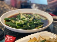 葱油秋葵-柠静私家菜(石板巷店)