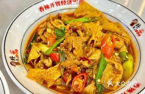 Fried Tofu Skin with Pork Stir-fry + Rice