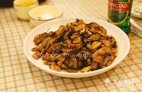 Eggplant Stir-fried with Sea Clams