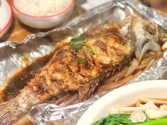铁板鲈鱼-新白鹿餐厅(龙游路总店·杭帮菜名店)