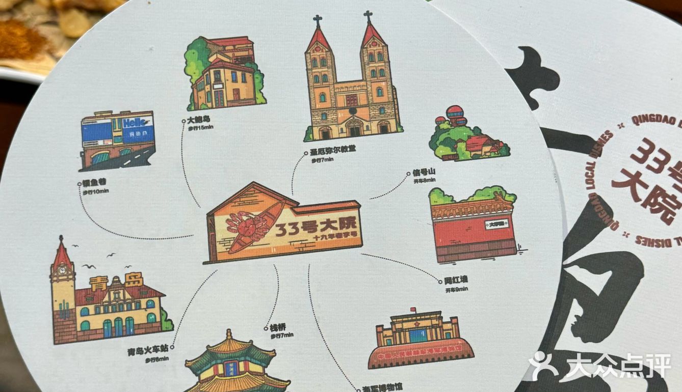 栈桥——33号大院(青岛菜)——天主教堂 -