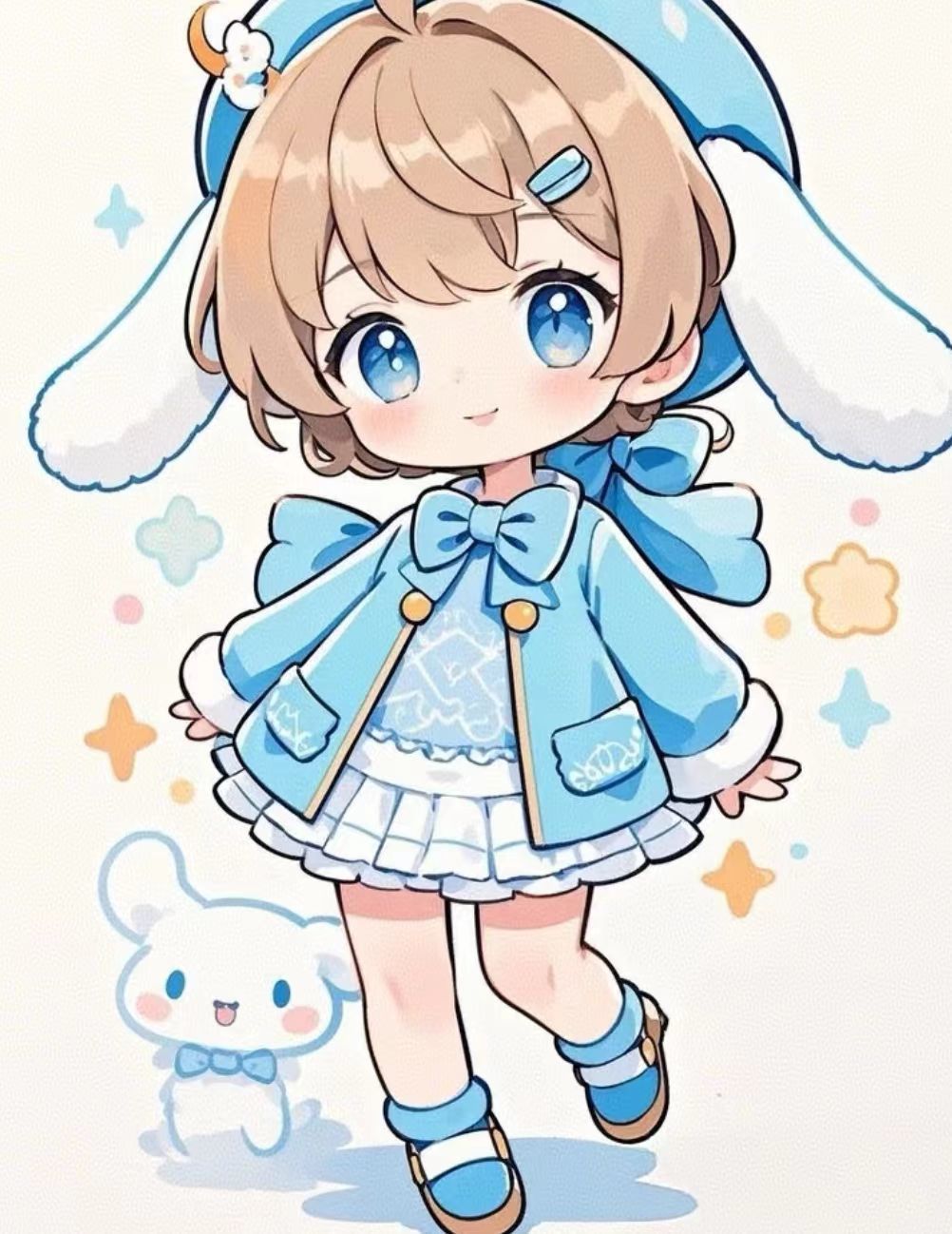 猫女孩头像拼图