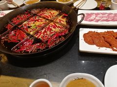 红油大辣九宫格锅底-纸盐河码头火锅(十八梯店)