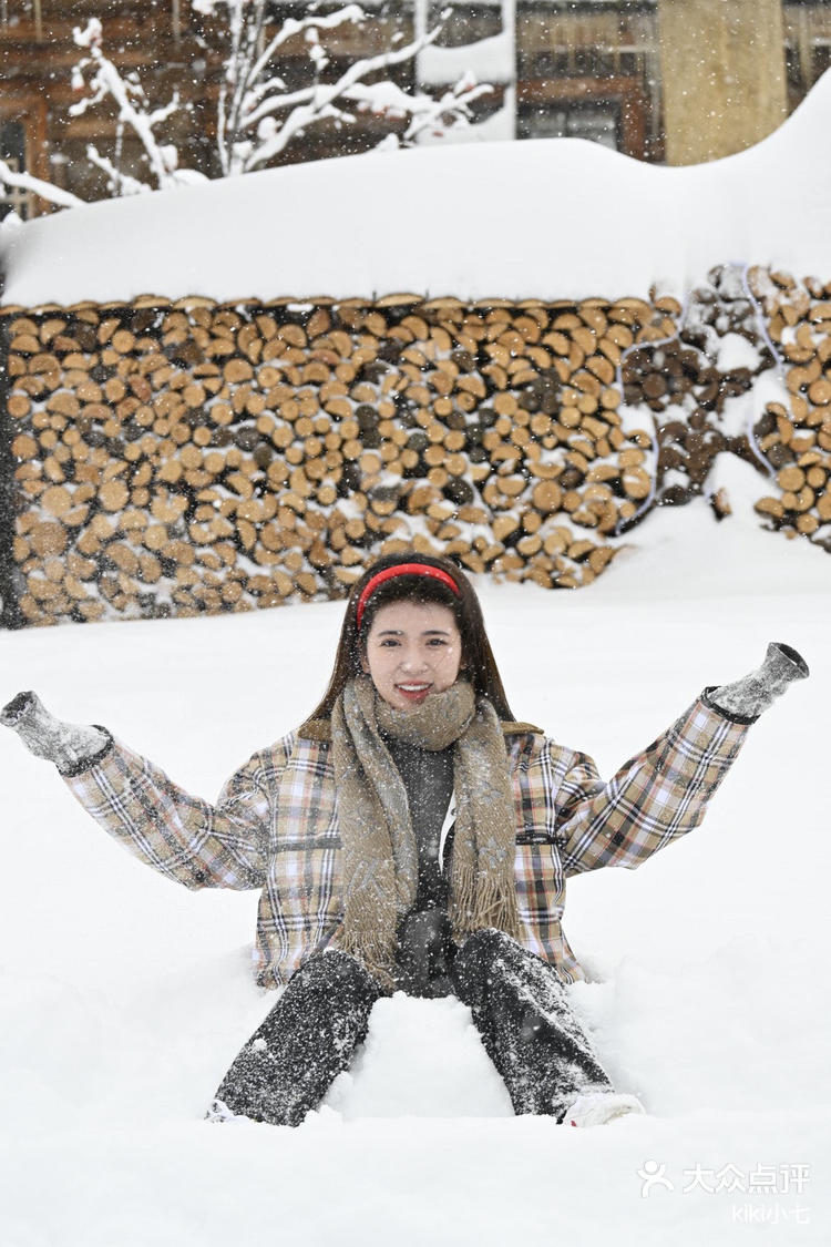 超级美拍不出来它的美还可以坐狗拉爬犁消费也不贵雪很厚不是特别的冷