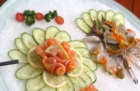 Salted Crab and Salmon Platter