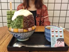 抹茶生乳かき氷-WONDER ICE 萬得冰田(建設路总店)
