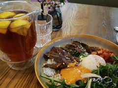 烤牛肉配泡菜温泉蛋饭-gaga(深圳南山益田假日广场店)