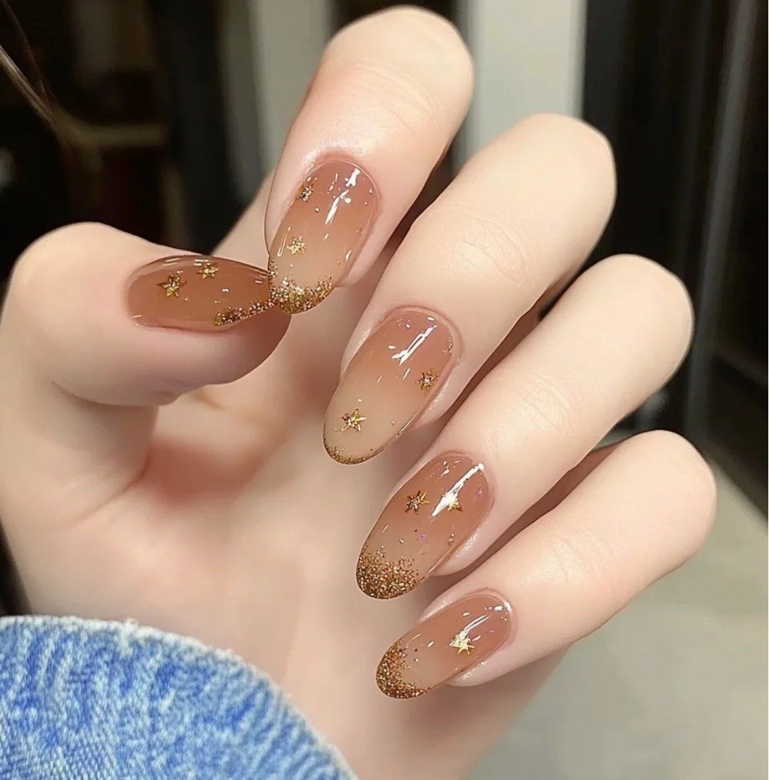 透明感星空美甲