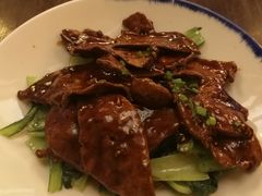 小青菜炒猪肝-锦岸私房菜(西栅大街店)