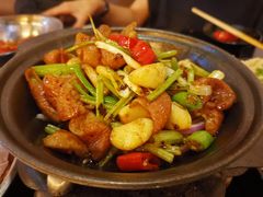 干锅肥肠-味纯私房菜江湖菜·烧烤.羊蝎子(卡尔店)