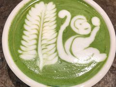 京都宇治抹茶拿铁-中国油画院咖啡馆