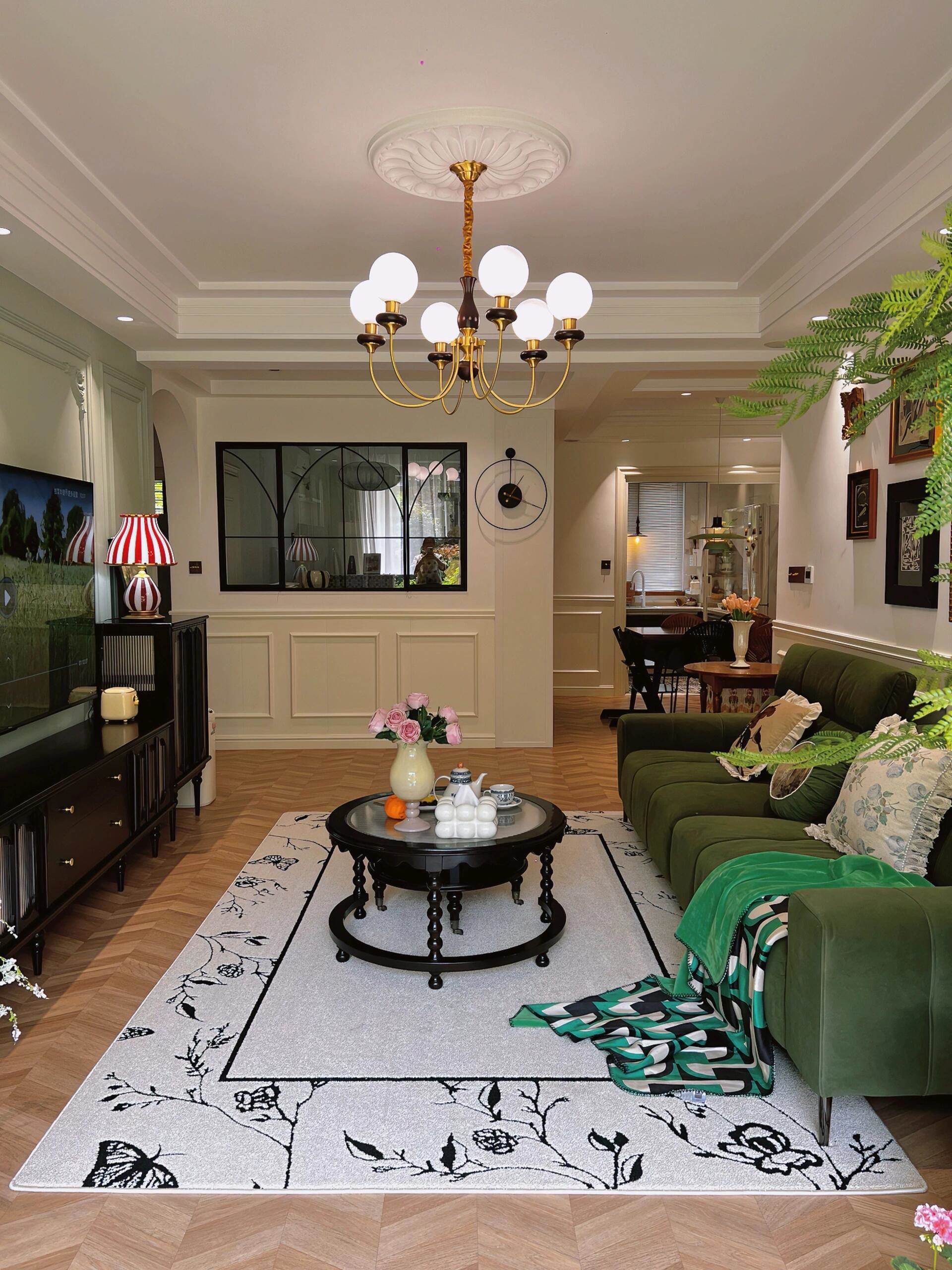 85平一楼老房子 也能装出复古风客厅