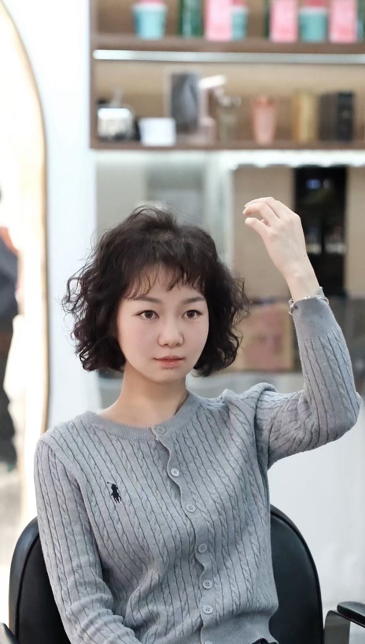 客拍氛围感短发卷发