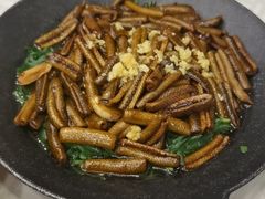 韭菜台炒鳝肚-怡园饭店-餐厅(四望亭店)