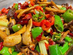 干锅茶树菇-东北老家私房菜(文灶店)