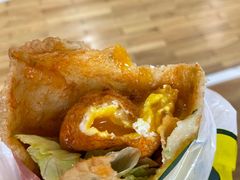 -小红车炸蛋葱油饼