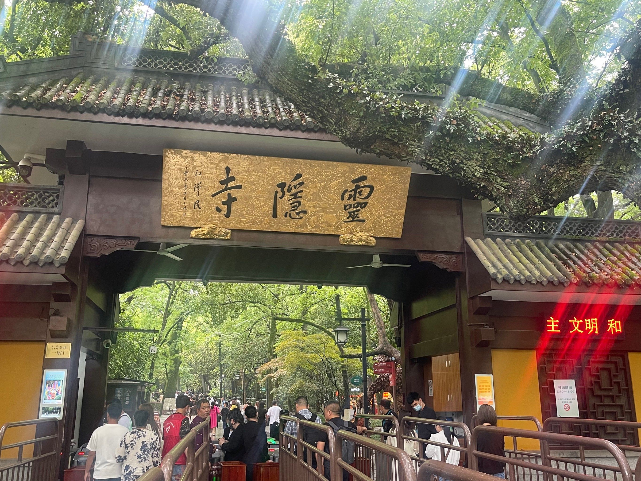 灵隐寺主要由天王殿,大雄宝殿,药师殿,直