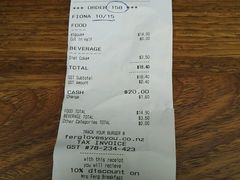 账单-Fergburger(皇后镇店)