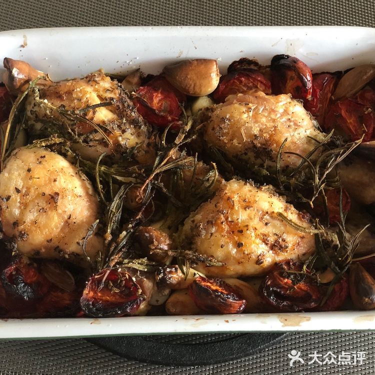 番茄大蒜香草🌿脆皮鸡腿