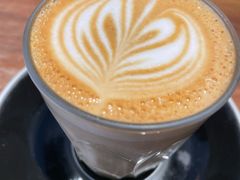 Flat&nbsp;white-black rainbow coffee