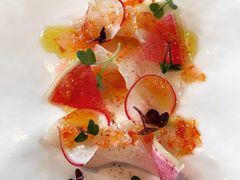 皇帝鱼刺身配小红萝卜和旱金莲醋-Jean Georges