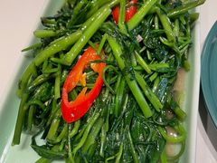 虾酱炒空心菜-古洋食坊·港点小馆(苏州中心店)