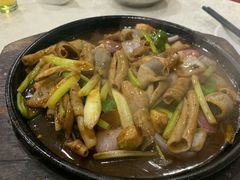 铁板鹅肠头-广宁炭炉鸡煲·富临门饭店