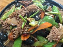 铁板腰花-渔记熏肉大饼