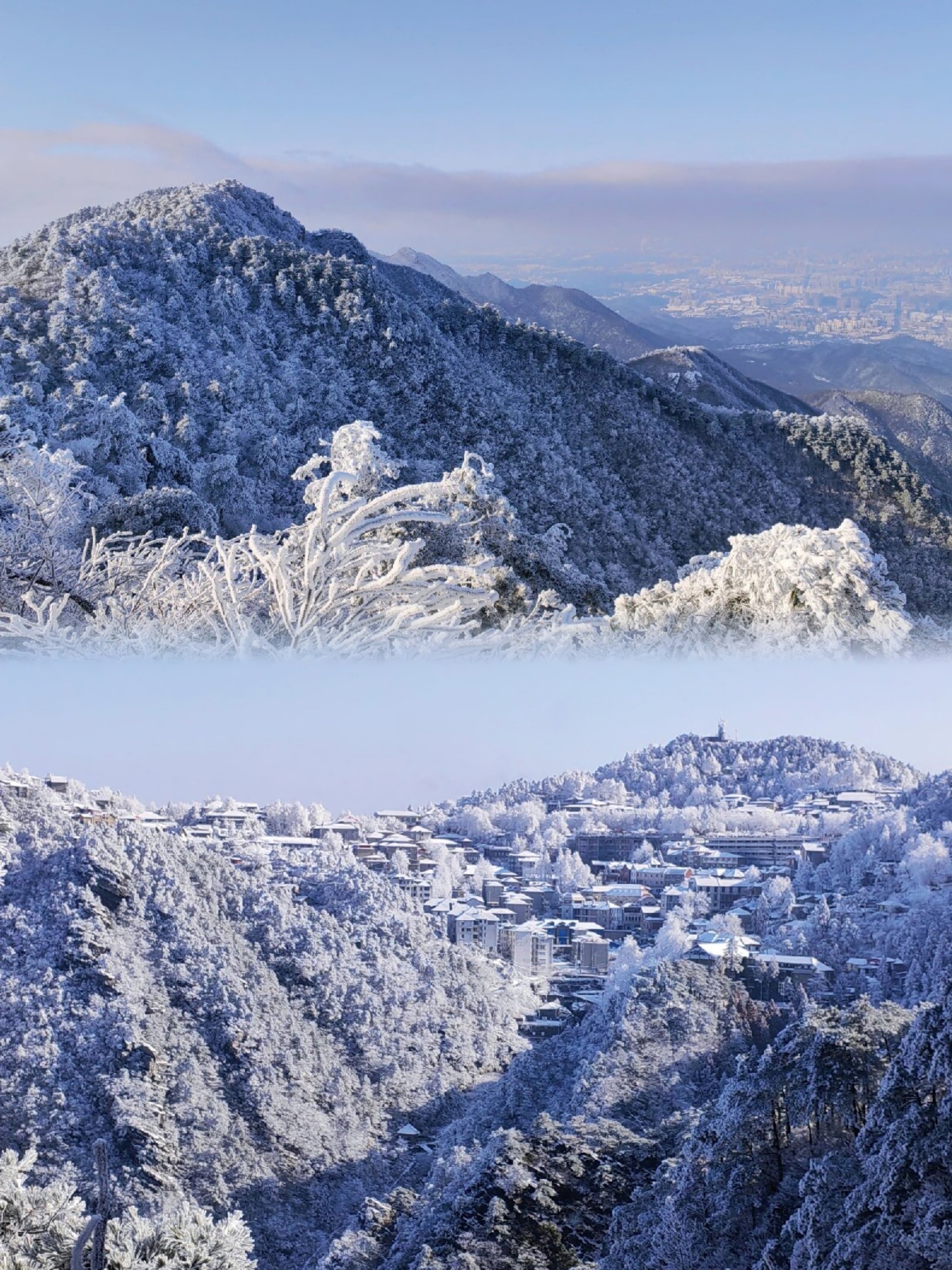 庐山冬天雪景图片