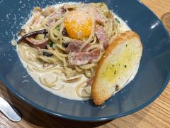 奶油培根蘑菇芦笋面-LO CALCOW卡路力轻食主义餐厅(陆家嘴店)