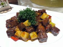 黑椒牛肉粒（素）-缘起楼素斋餐厅(南山寺店)